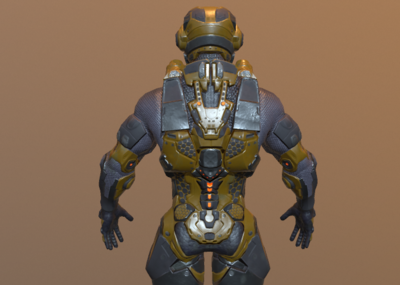 次时代 pbr 未来 战士 盔甲 钢铁 机械 战甲