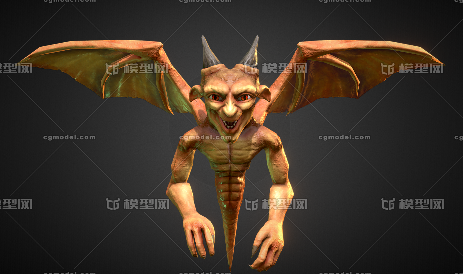 次时代 pbr 恶魔 小鬼 邪恶 地狱 小恶魔 蝙蝠 怪物 生物