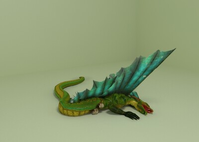 蛇妖 蛇精 蛇怪 飞蛇 蛟 带绑定 带动画 max2014 fbx