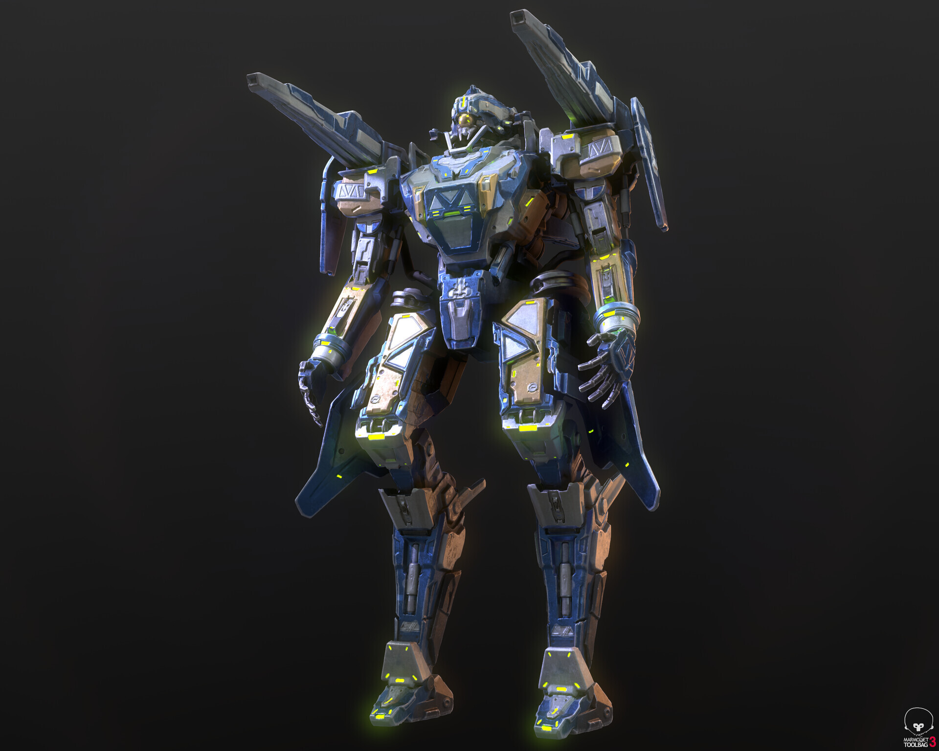 pbr流程的原创机甲设计_huiye作品_游戏/影视/动画_cg模型网