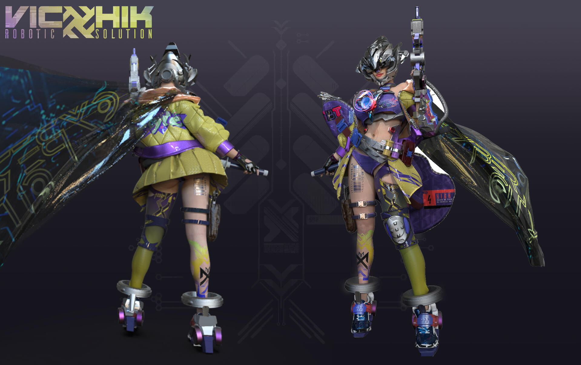 赛博朋克女角色_huiye作品_角色/人物/生物_cg模型网