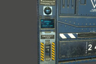 074 pbr次世代 科幻大门 舱门 通道门 连接门 scifi 太空船门 模块门