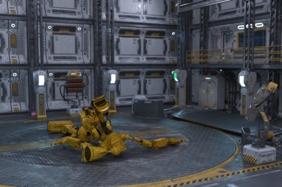 科幻维修厂 写实车间 机器工厂 蒸汽朋克 机器人