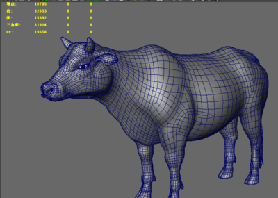 牛 黄牛 奶牛 水牛 绑定 高_qika作品_动物哺乳_cg模型网