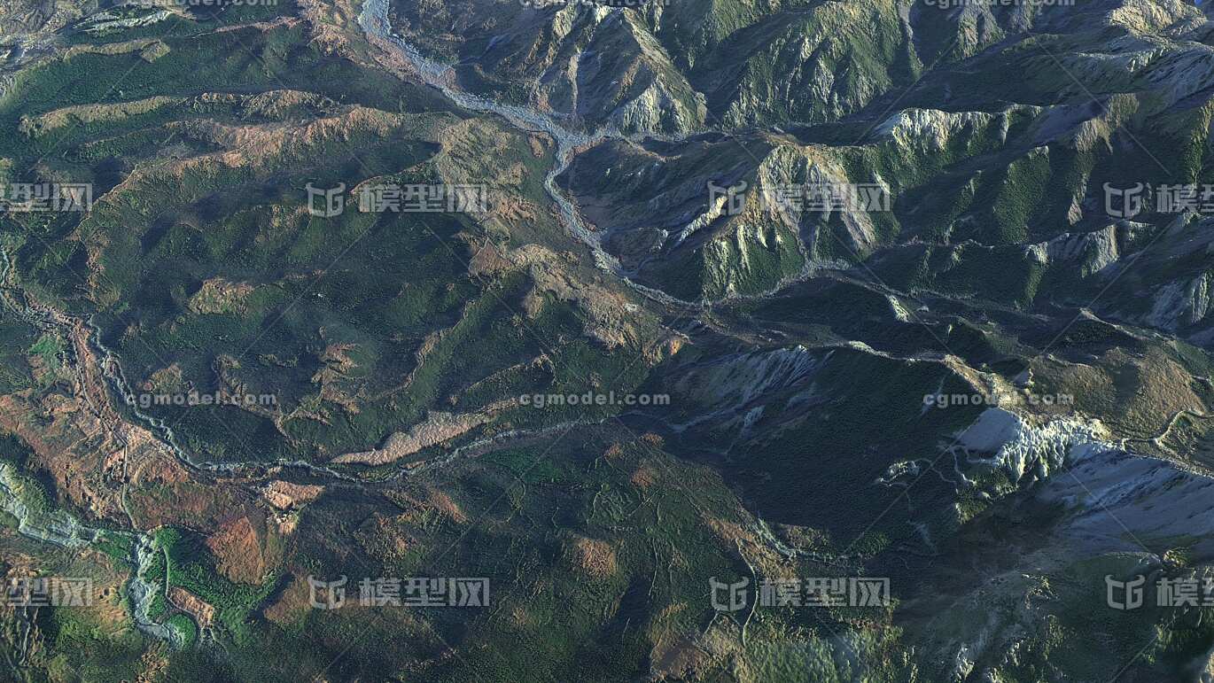 山體 群山 龍脈 群山環繞 寫實地形 山脈 溝壑 岩石山 地形 山峰