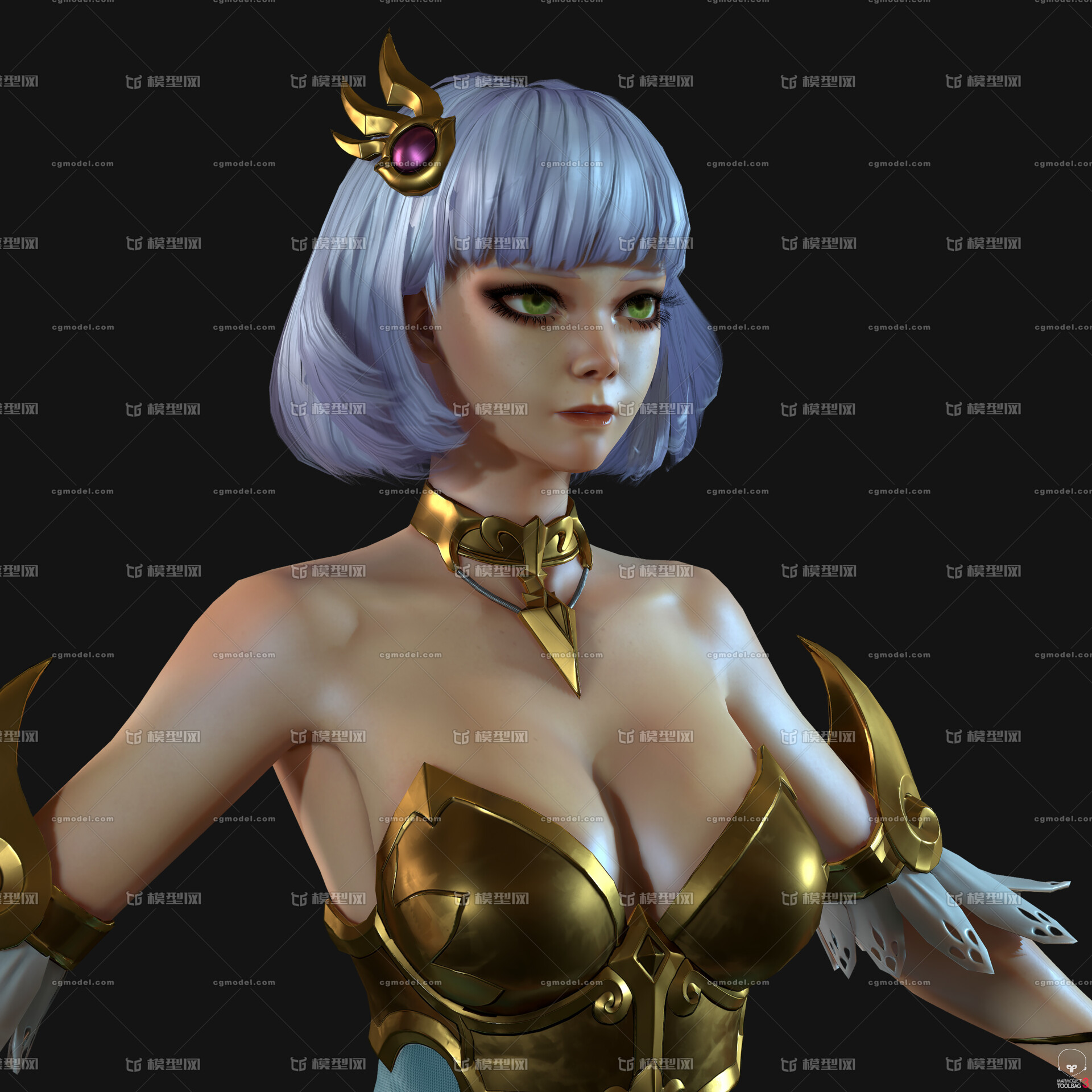 pbr-a-pose女性人物_yudon作品_人物女人_cg模型网