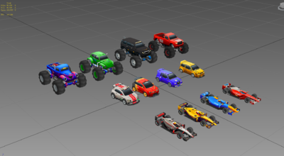 卡通赛车 手游低模 卡丁车 轿车 越野拉力车 比赛汽车 赛车手 汽车