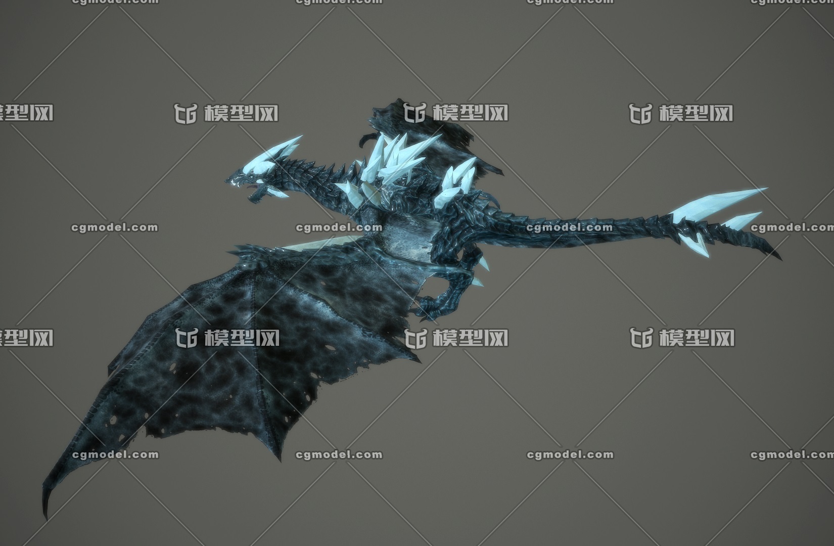 次世代 冰晶魔龙 写实西方魔龙 魔幻 飞龙 dragon