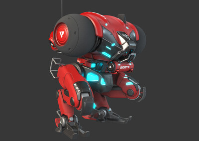 pbr次世代 滑雪机器人 科幻机器人 功能机器人 robot 遥控机器人 人形