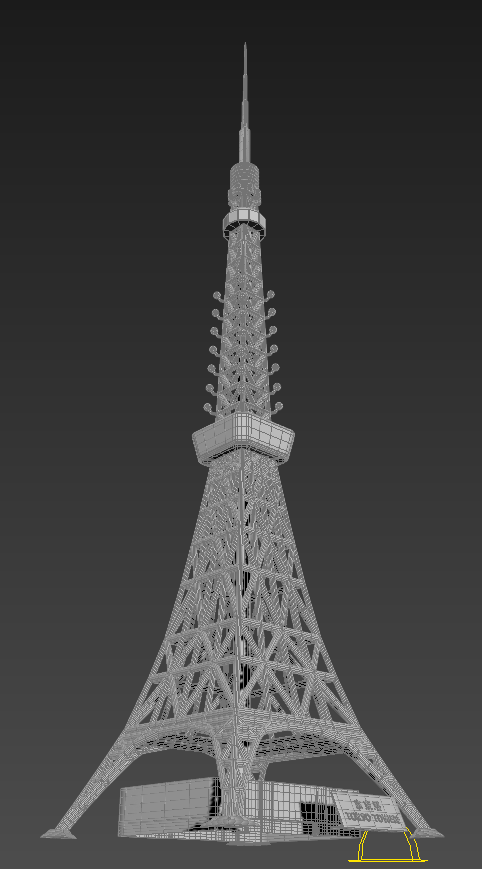 东京塔(白模)_damaque01作品_场景/空间/建筑_cg模型网