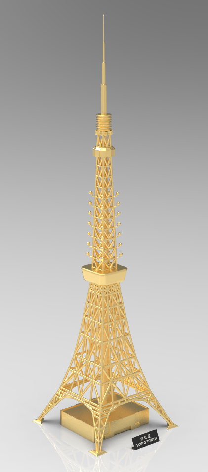 东京塔(白模)_damaque01作品_场景/空间/建筑_cg模型网