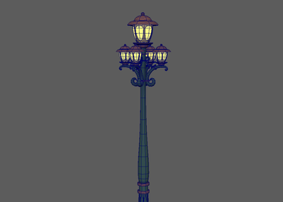 卡通路燈cartoon street lamp