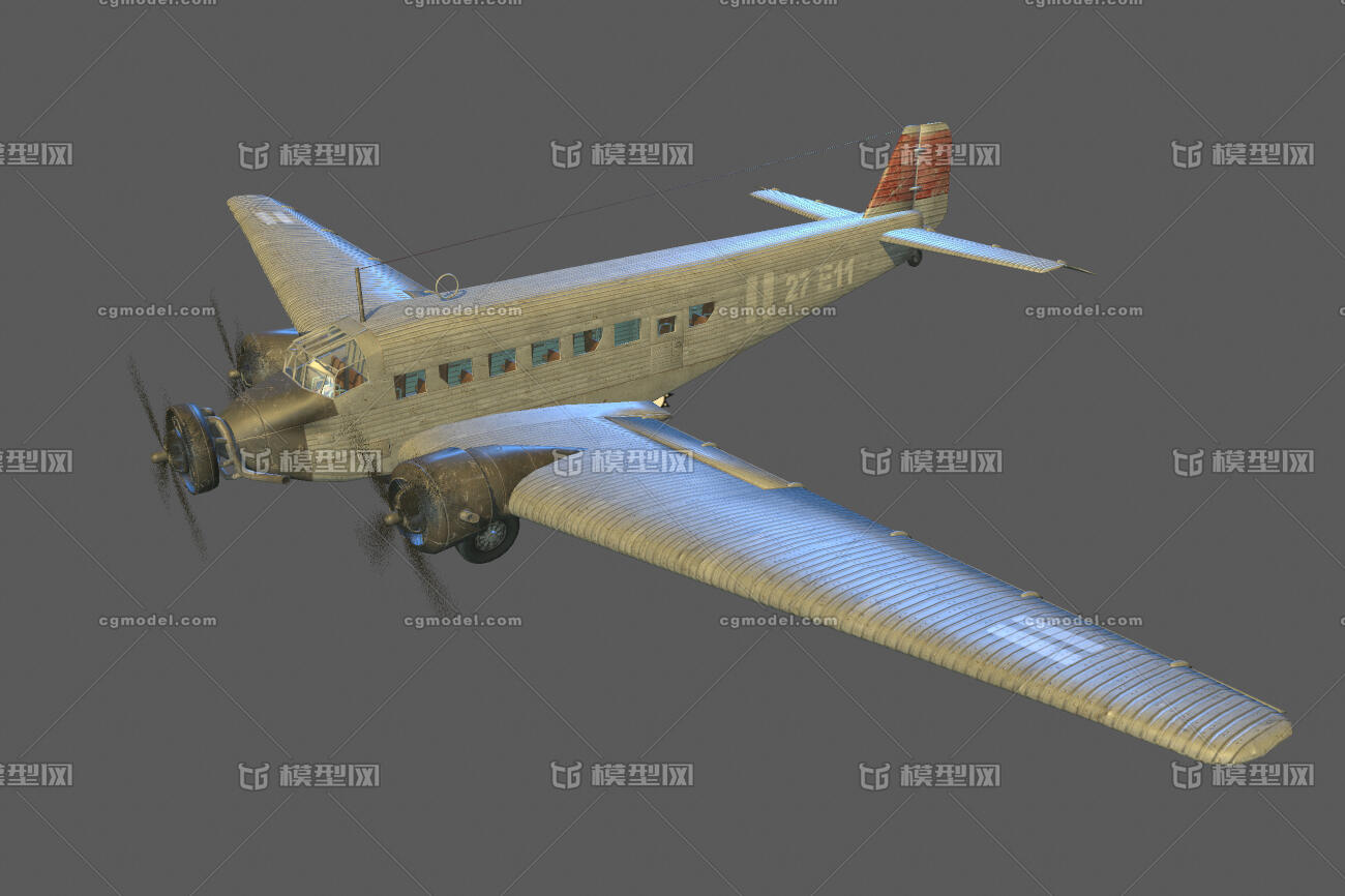 老式飞机 by DNSpod - 3D打印模型文件3D模型库 -免费/平价 魔猴网