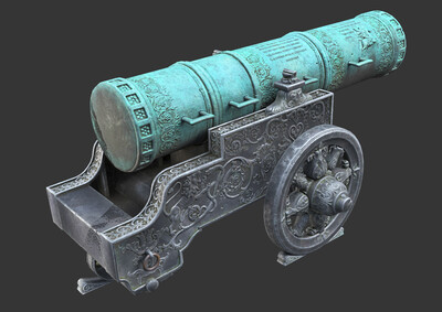 古代火炮 大炮 清朝大炮 _heikeji作品_武器火炮器械_cg模型网
