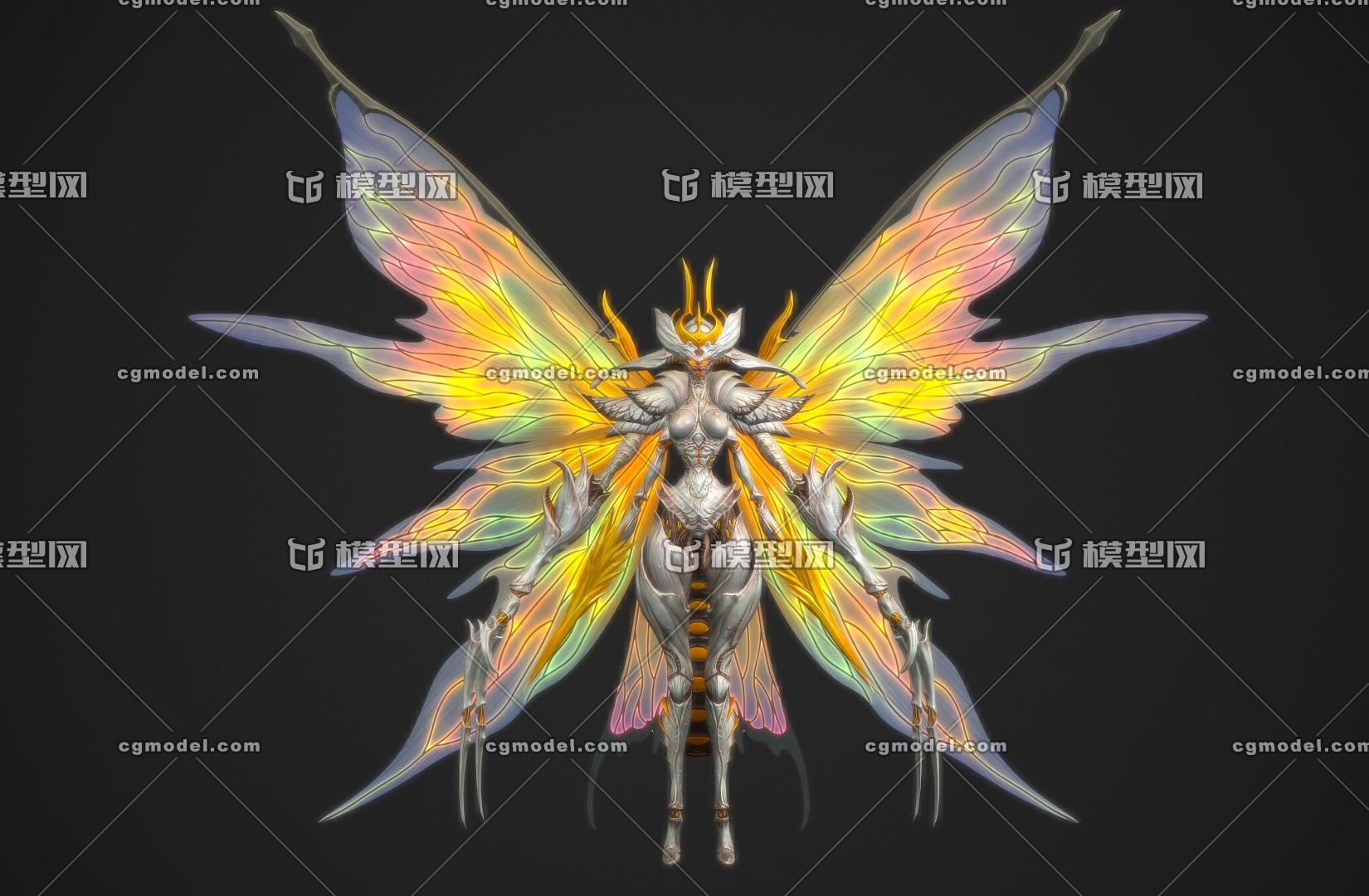 高质量 蝴蝶妖皇 次时代 2k 蝴蝶女王 蝴蝶精