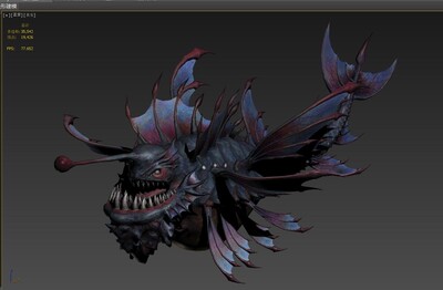 高质量 巨型灯笼鱼精  深海鱼精  鱼怪 fish monster