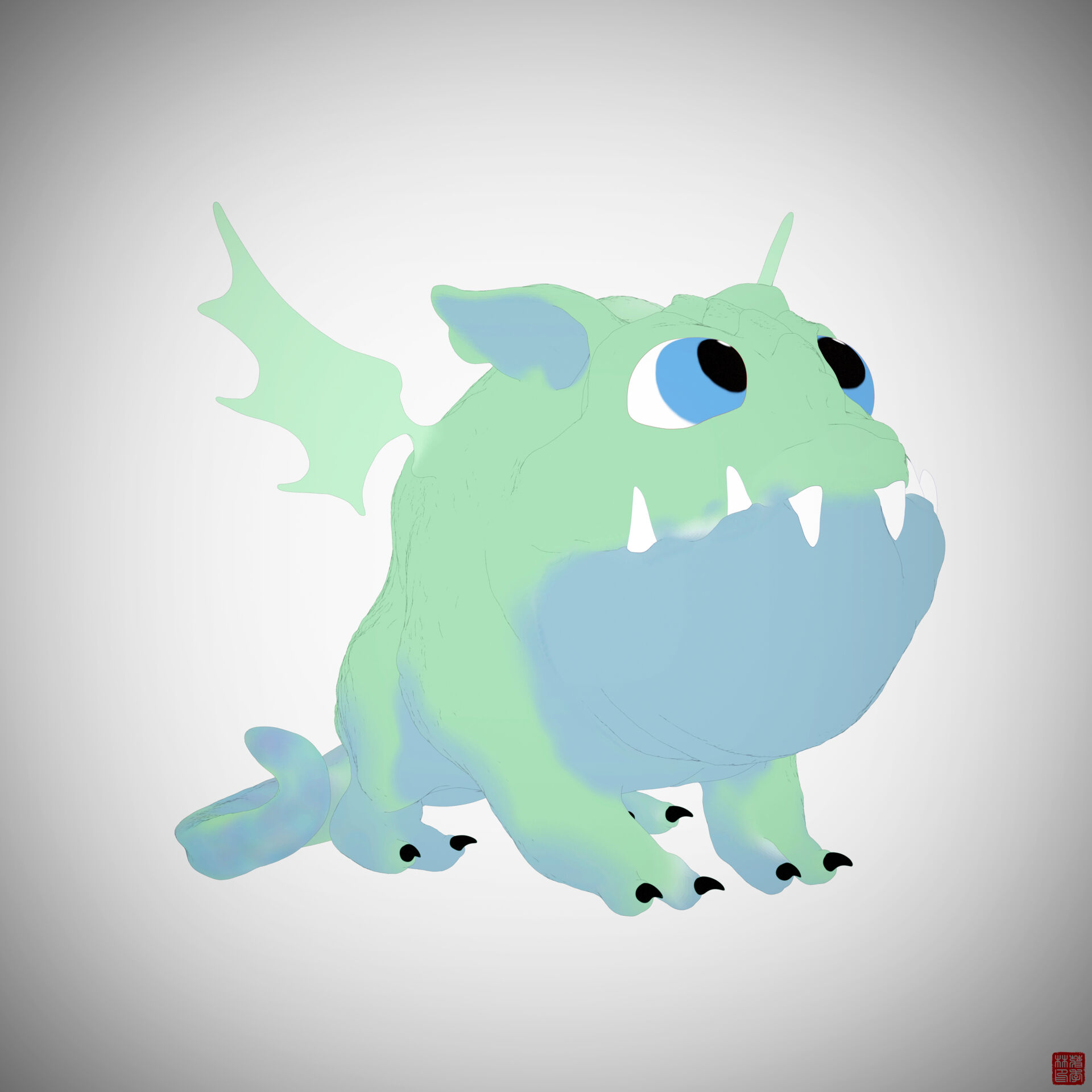 卡通小龙_eobard_thawne作品_角色/人物/生物_cg模型网