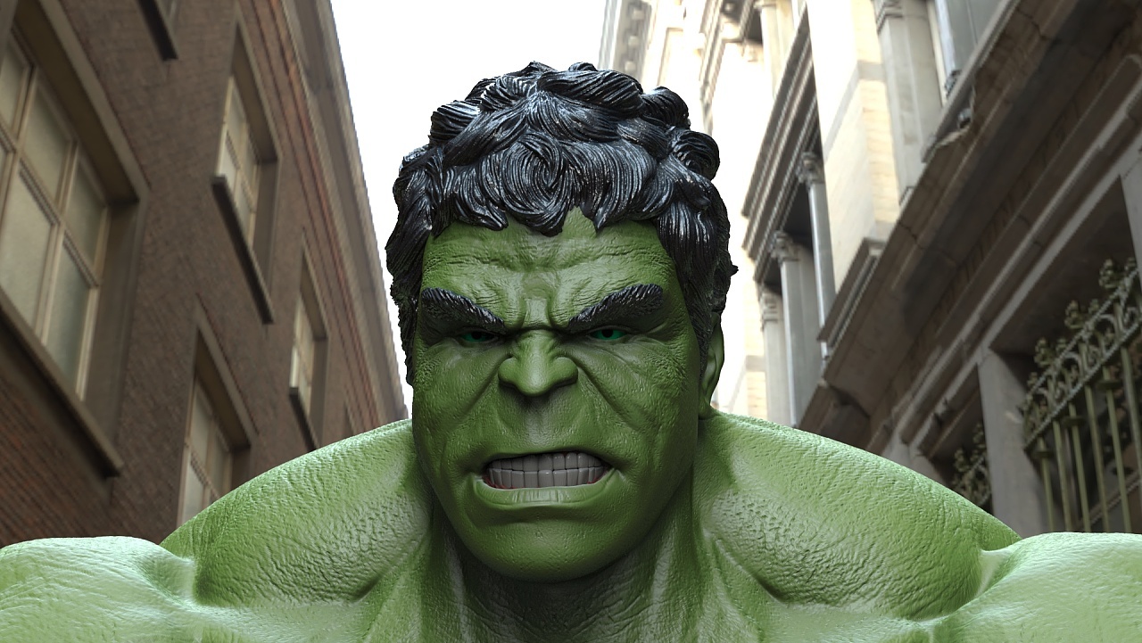 绿巨人无敌浩克雕像
