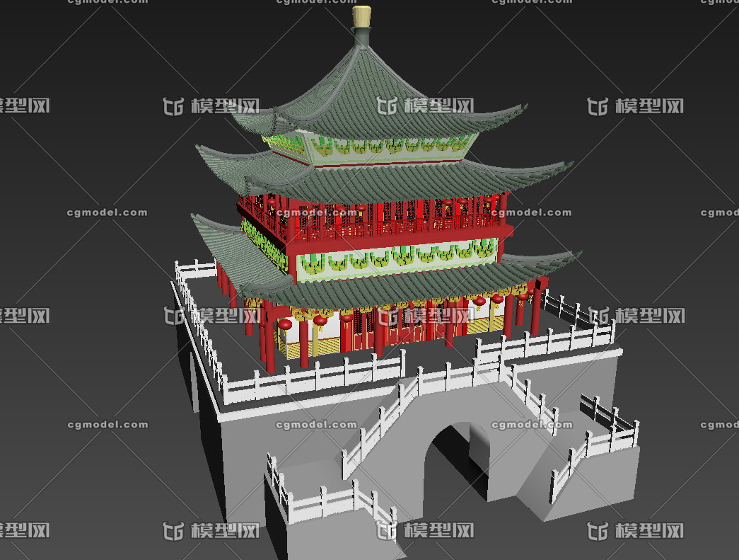 西安标志建筑钟楼高精度