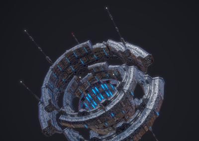 pbr 宇宙飞船 科幻 太空通讯站 太空补给站 战斗飞船 航天器 空间站