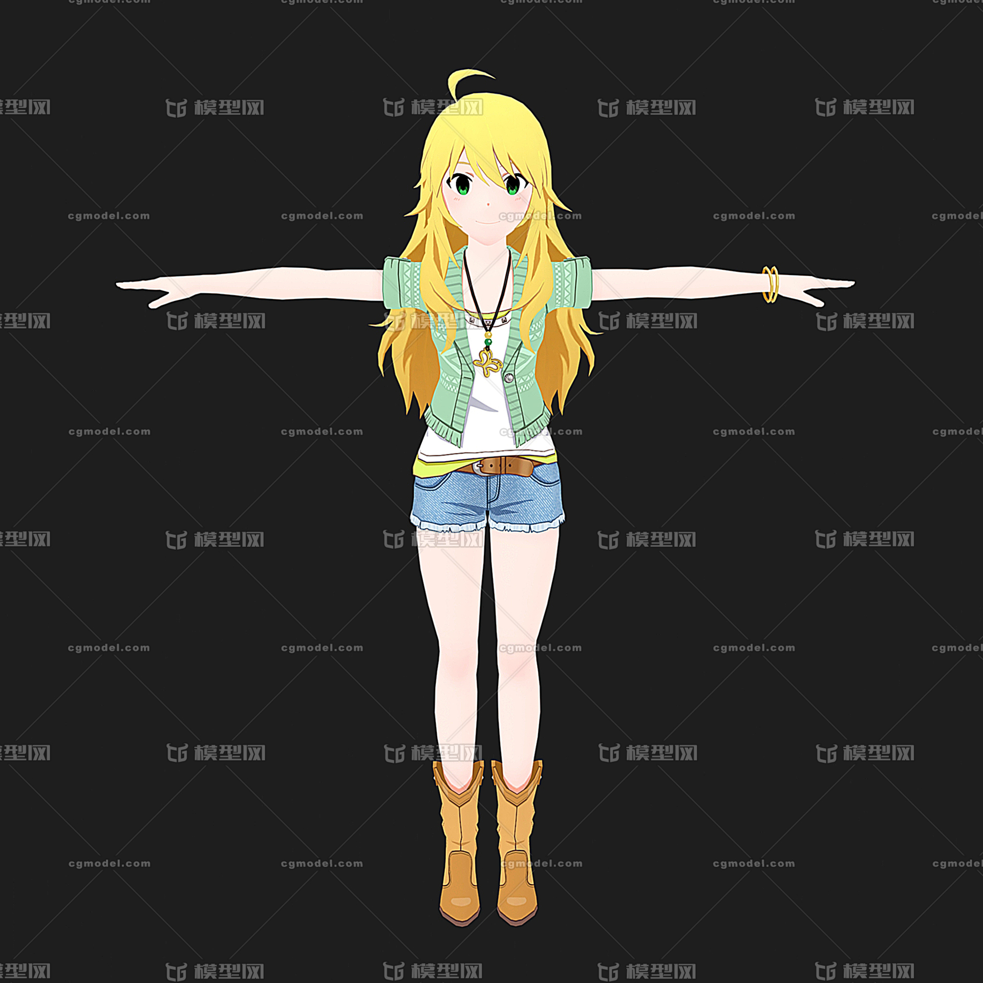 星井美希休闲服 Cg模型网 Cgmodel 三维设计师交流互动平台 专注多品类3d模型下载 原创作品分享 软件学习