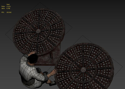 活字印刷工坊unity package场景包,元代王祯发明的转轮排字盘,活字