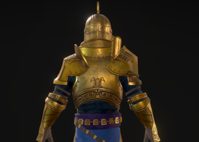 次时代 pbr 盔甲 黄金 黄铜 中世纪  西方 武士 士兵 战士 卫兵