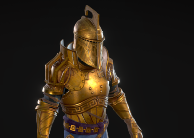 次时代 pbr 盔甲 黄金 黄铜 中世纪_xaa1108作品_人物男人_cg模型网