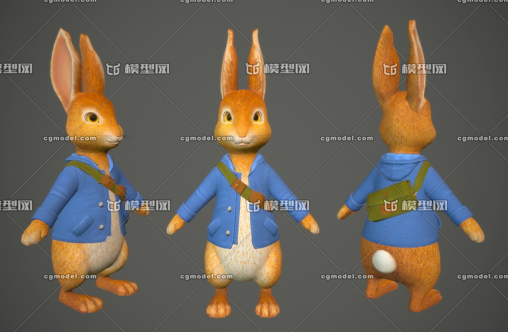 卡通 动画角色模型-哺乳模型库-FBX(.fbx)模型下载-cg模型网