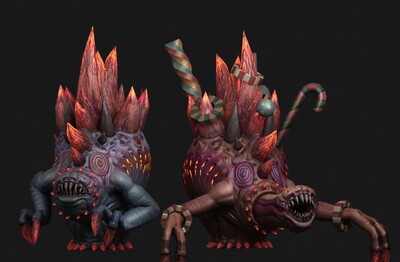 恐怖血吸虫怪 【次世代】妖怪 异形 怪_suiyuanhua作品_人物异形怪物