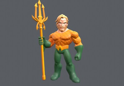 卡通 q版海王 aquaman 【15组动画】手绘 dc超级英雄