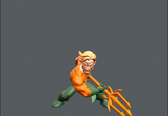 卡通 q版海王 aquaman 【15组动画】手绘 dc超级英雄