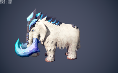 猛犸 长毛象 猛犸象 大象 坐骑 动物 卡通 手绘 次世代