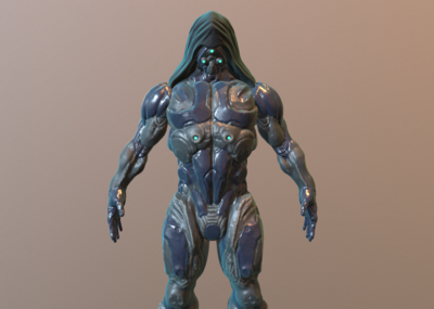 次时代 pbr 异形 外星人 机甲人 改造人 基因 战士