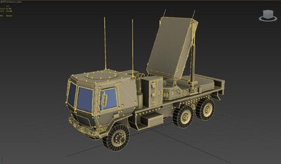 AN/TPQ-37 炮位雷达模型-火炮器械模型库-3ds Max(.max)模型下载-cg模型网
