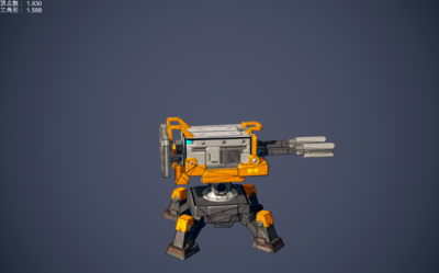 卡通 次世代 激光炮 粒子炮 炮台 科幻 枪械 武器 手绘纹理