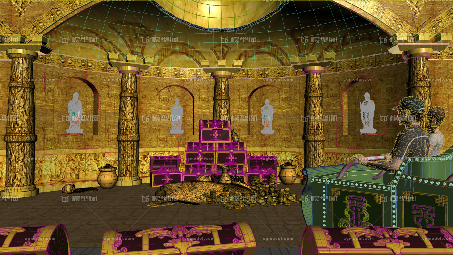 游乐园宝藏-古代场景-场景-大青芒-cg模型网