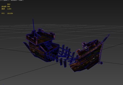木船 运输货物沉船 木质_hpcui作品_船艇古代船/仿古船_cg模型网