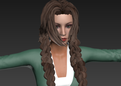 女性 写实裙子 辫子女孩_snowdreams作品_人物女人_cg模型网