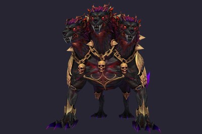 恶犬 地狱看门犬 神兽 二次元 动漫 狗狗 坐骑 恶狗 魔兽 死神宠物