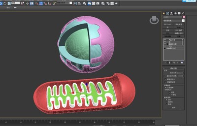 内质网,线粒体_九块腹肌谢先生作品_场景科幻场景_cg模型网