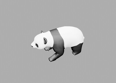 熊猫 国宝 低模_九块腹肌谢先生作品_动物哺乳_cg模型网