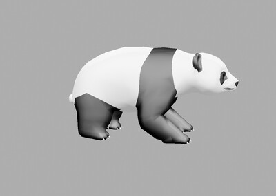 熊猫 国宝 低模_九块腹肌谢先生作品_动物哺乳_cg模型网