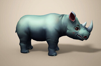 3d犀牛動物 非洲動物鹿卡通寫實白犀牛rhino模型帶maya,3dmax,fbx模型