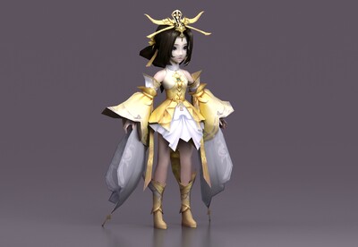 卡通小女孩  古风武侠  公主  q版古代女孩  仙女  侍女  游戏任镲