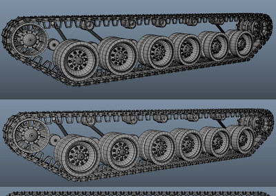 高精度坦克履带模型uv拆好的