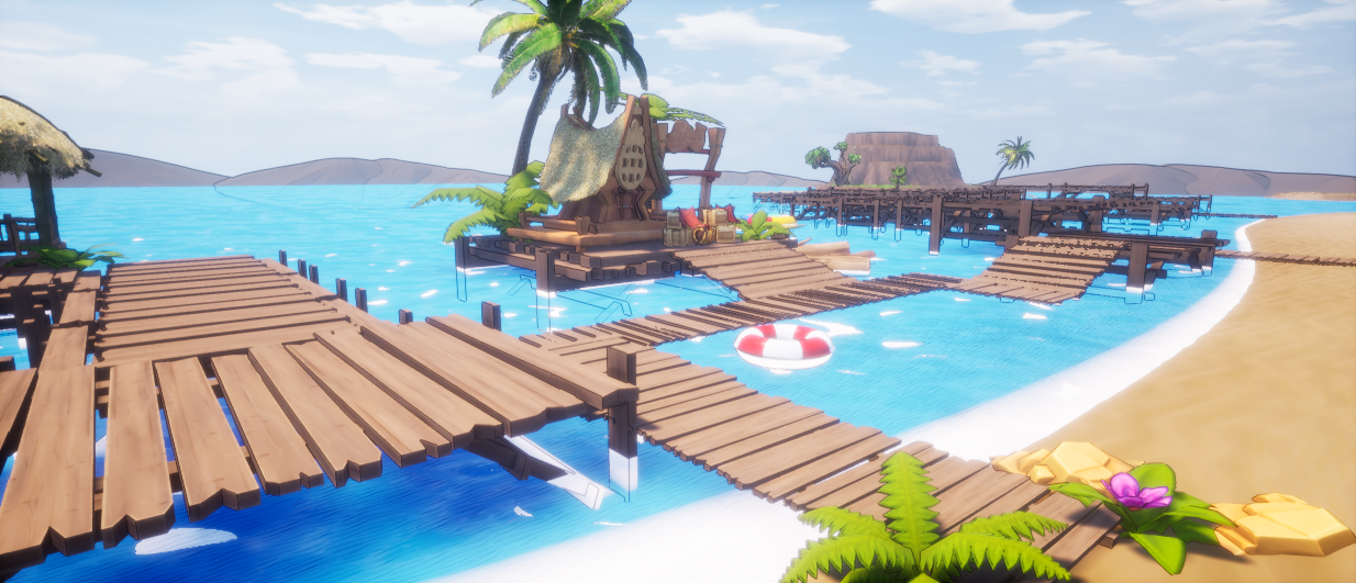 ue4_海边沙滩(风格化)模型 - 场景/空间/建筑 - 作品模型 - cg模型网