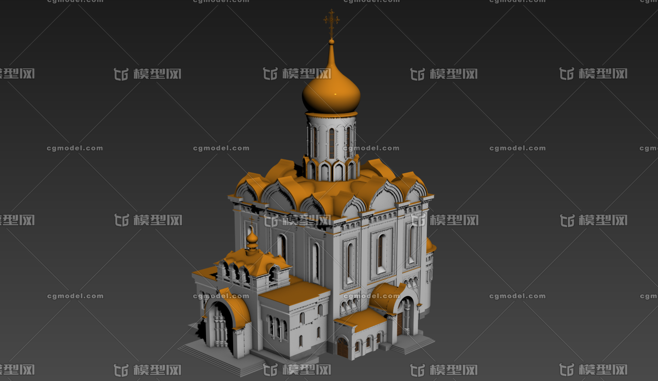 教堂/欧式建筑模型-古代场景模型库-3ds Max(.max)模型下载-cg模型网