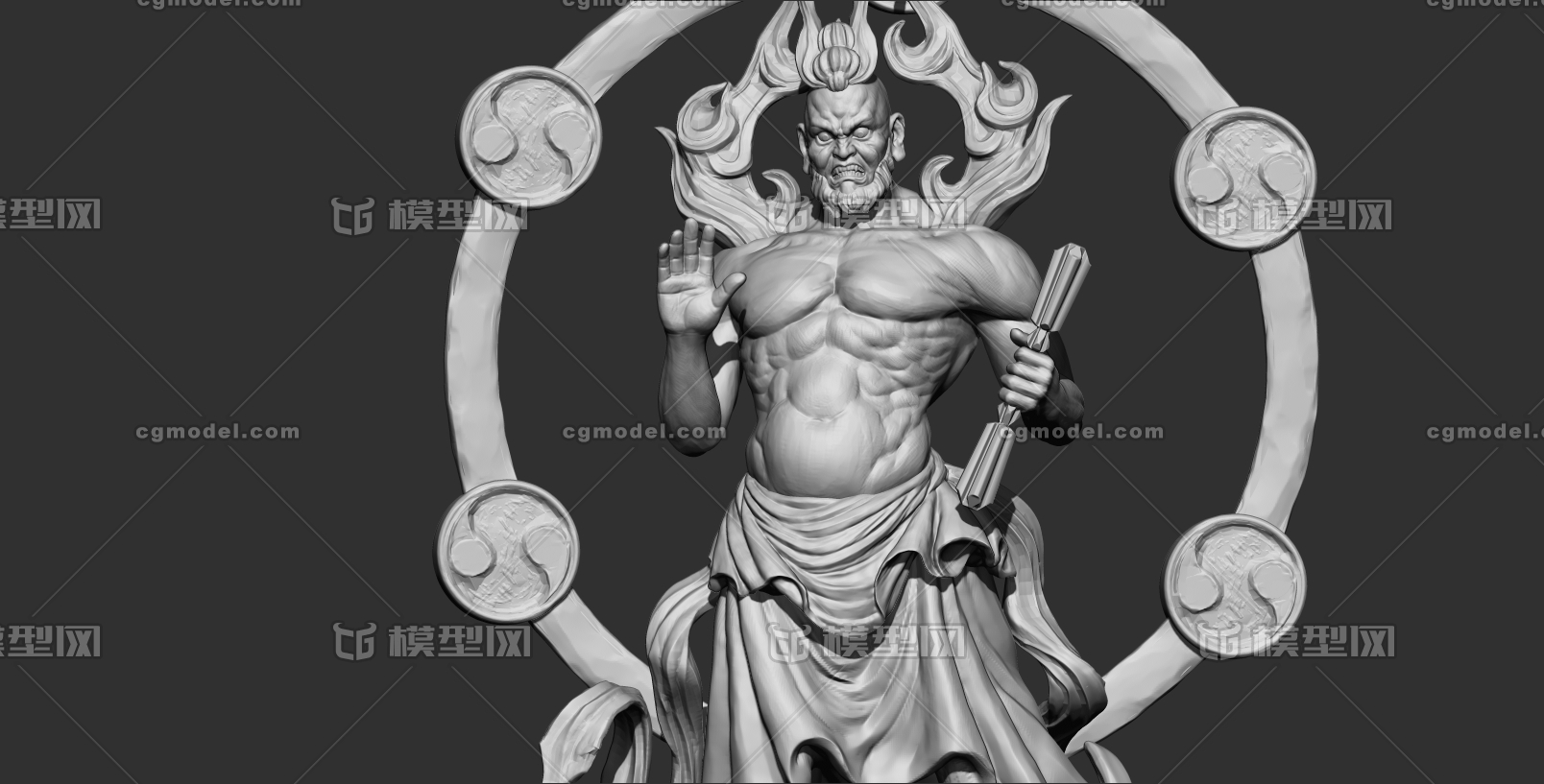 金刚力士雕像次世代模型.有zb文件,八猴文件