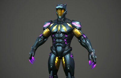 振金版黑豹 black panther 次世代 钢甲黑豹 超级英雄